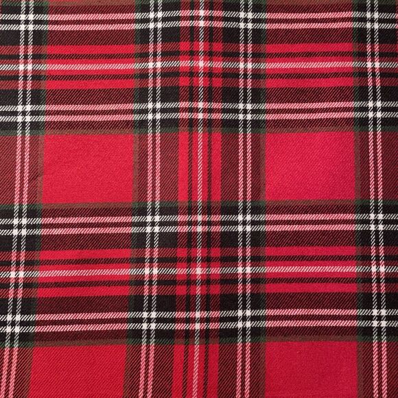 Winter Wonderland Red Plaid Dining Place Setting w/ Napkin For Christmas Holiday